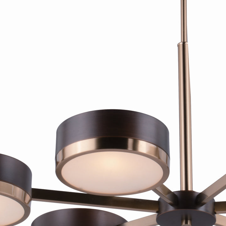 Vaxcel Madison H0219 Chandelier Light - Architectural Bronze and Natural Brass