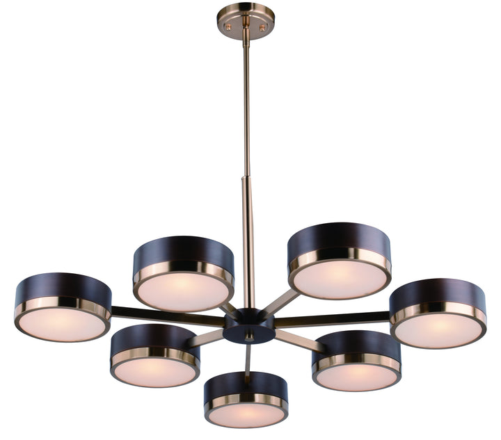 Vaxcel Madison H0219 Chandelier Light - Architectural Bronze and Natural Brass