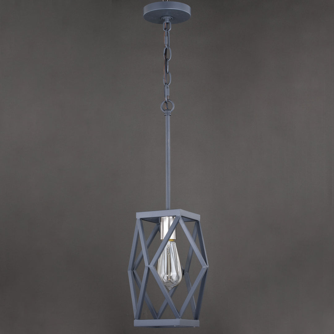 Vaxcel Hailey P0282 Pendant Light - Black Graphite/Satin Nickel