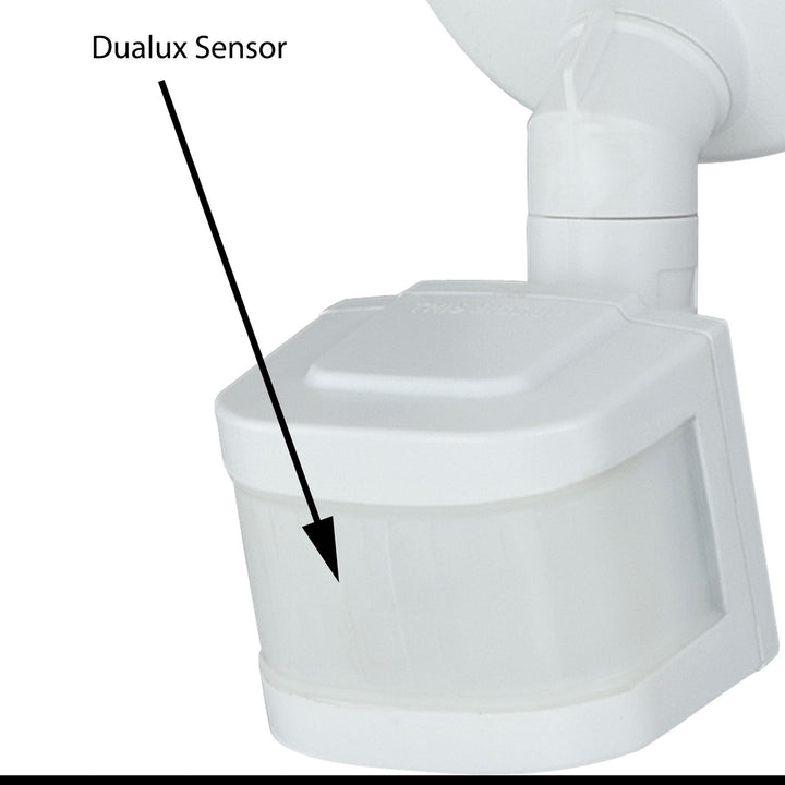 Vaxcel Lighting T0175 Gamma Two Light Motion Sensor Outdoor Security Flood Light Outdoor White