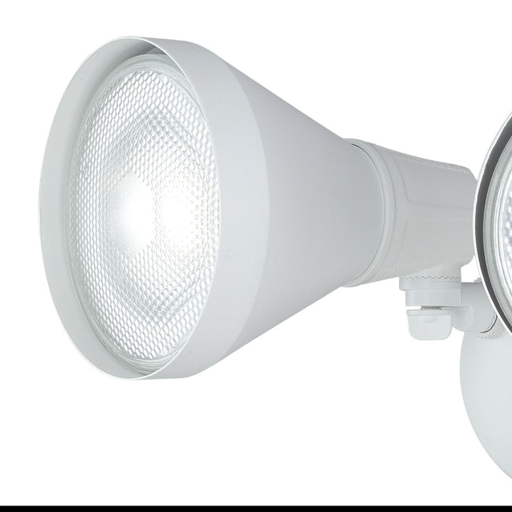 Vaxcel Lighting T0175 Gamma Two Light Motion Sensor Outdoor Security Flood Light Outdoor White