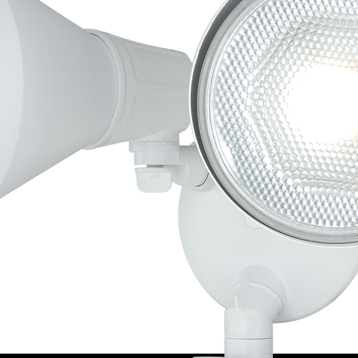 Vaxcel Lighting T0175 Gamma Two Light Motion Sensor Outdoor Security Flood Light Outdoor White