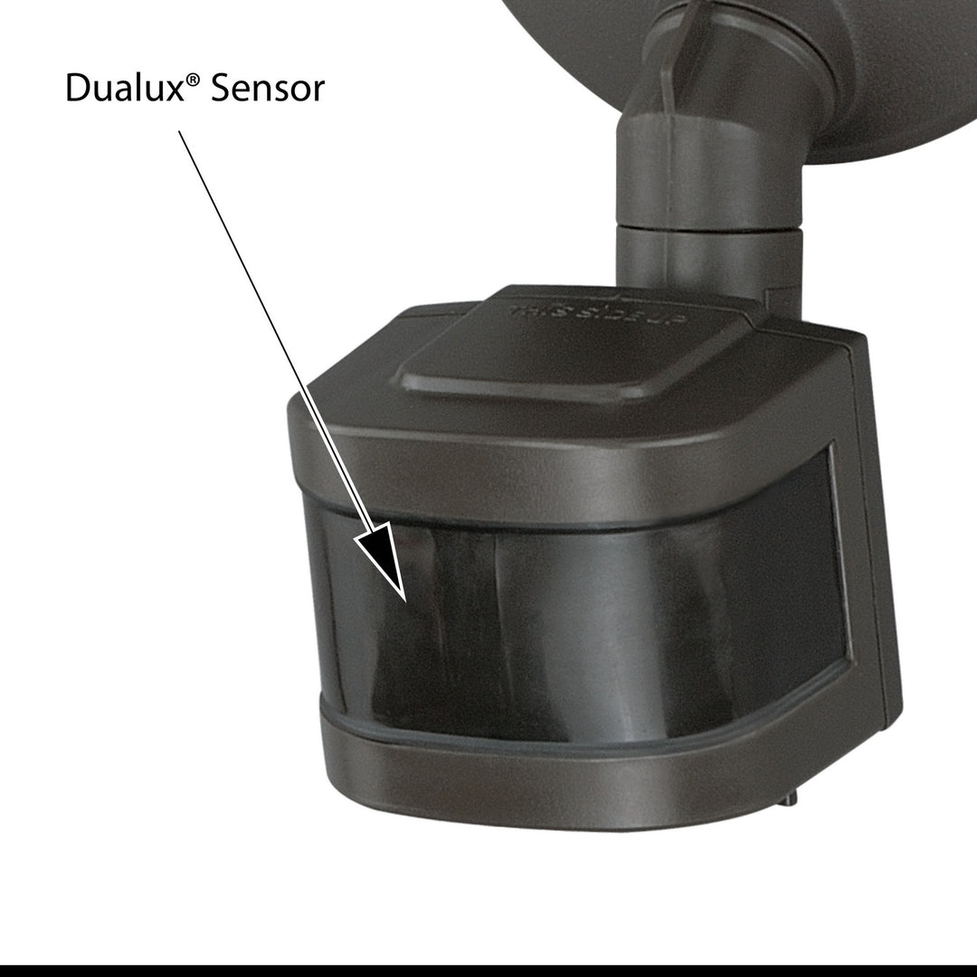 Vaxcel Lighting T0176 Gamma Two Light Motion Sensor Outdoor Security Flood Light Outdoor Bronze / Dark