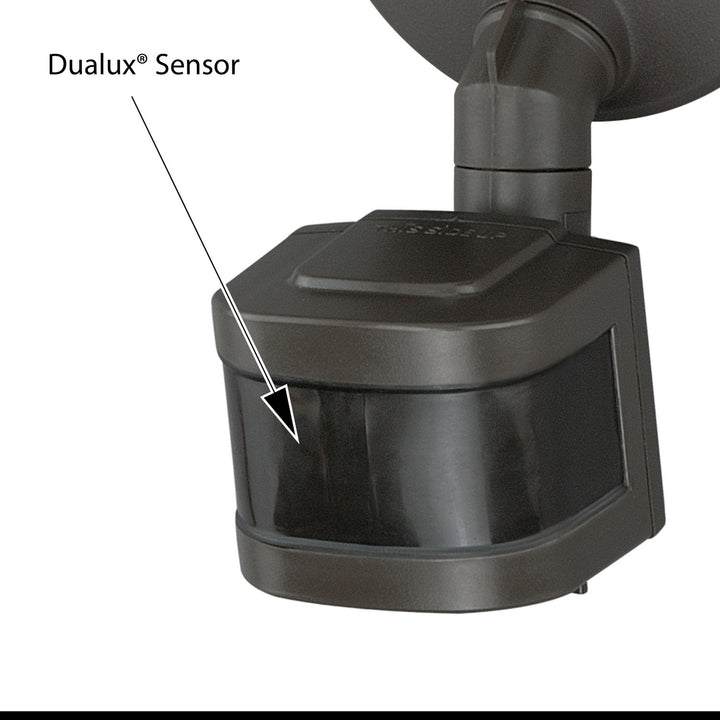 Vaxcel Lighting T0176 Gamma Two Light Motion Sensor Outdoor Security Flood Light Outdoor Bronze / Dark