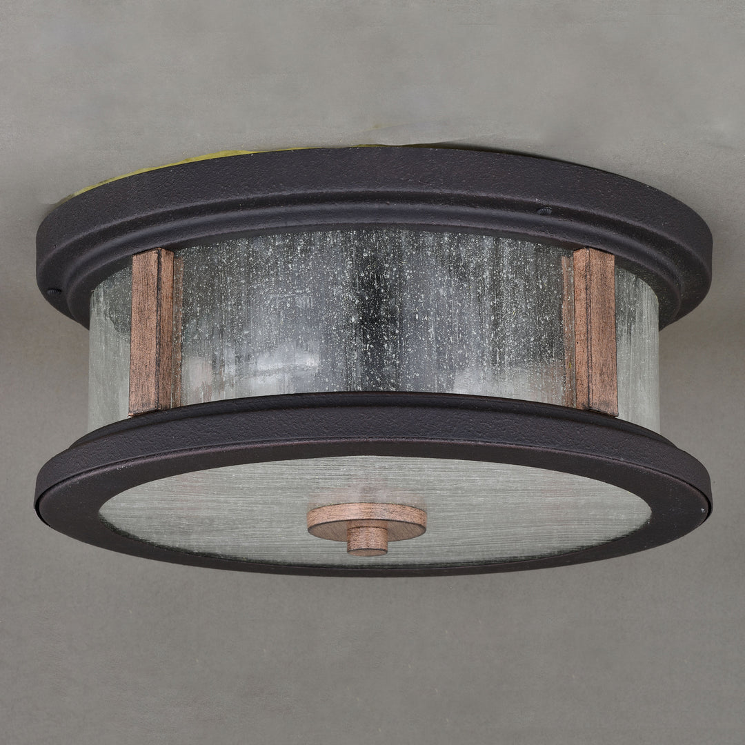 Vaxcel Lighting T0450 Cumberland Two Light Outdoor Flush Mount Outdoor Bronze / Dark