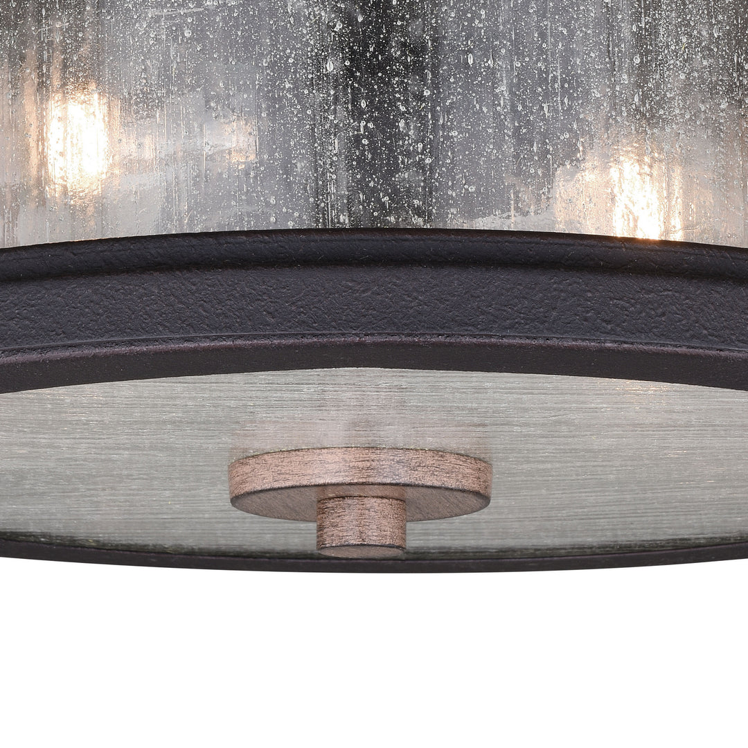 Vaxcel Lighting T0450 Cumberland Two Light Outdoor Flush Mount Outdoor Bronze / Dark