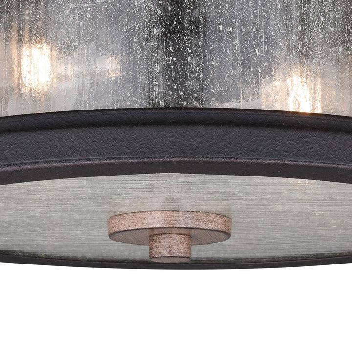 Vaxcel Lighting T0450 Cumberland Two Light Outdoor Flush Mount Outdoor Bronze / Dark
