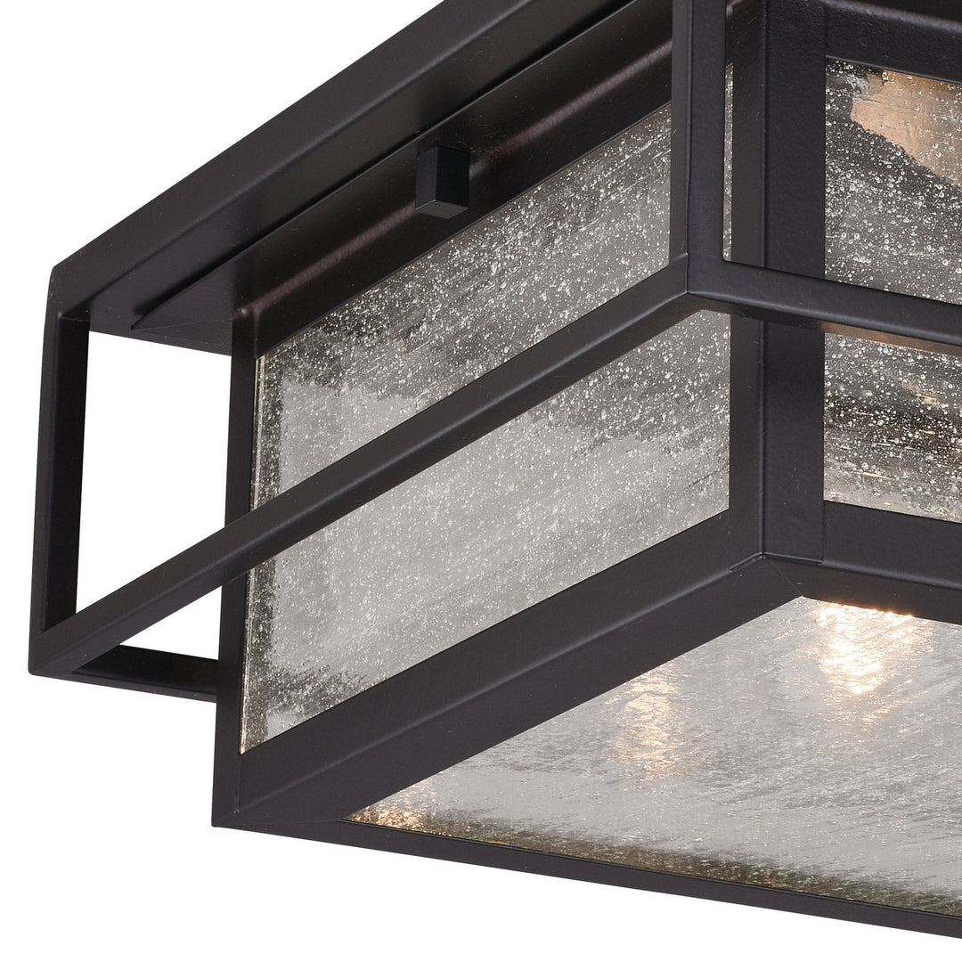 Vaxcel Lighting T0470 Hyde Park Two Light Outdoor Flush Mount Outdoor Bronze / Dark