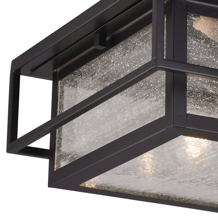 Vaxcel Lighting T0470 Hyde Park Two Light Outdoor Flush Mount Outdoor Bronze / Dark