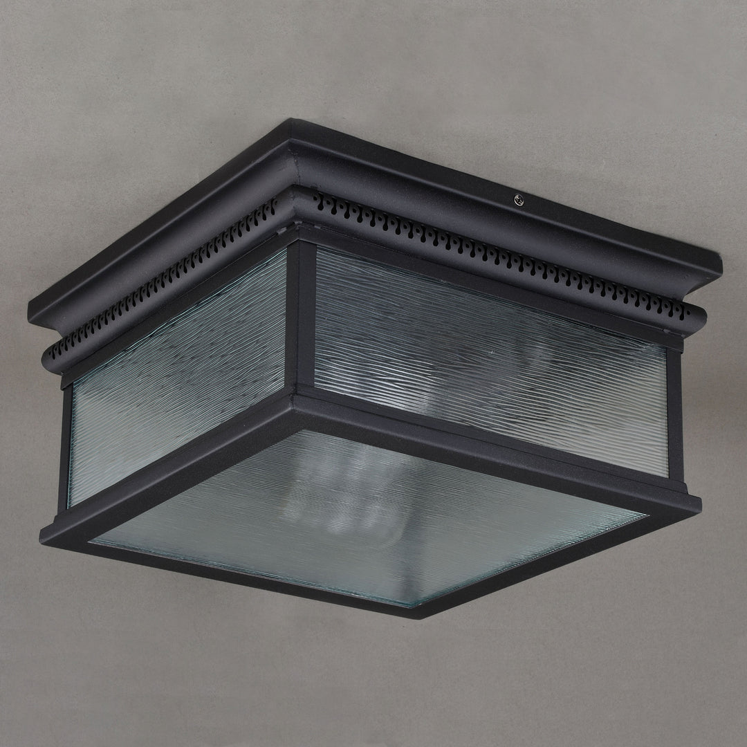 Vaxcel Lighting T0472 Cambridge Two Light Outdoor Flush Mount Outdoor Bronze / Dark