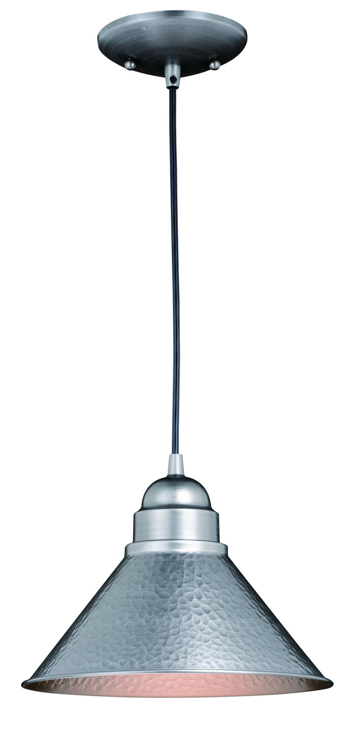 Vaxcel Lighting T0493 Outland One Light Outdoor Pendant Outdoor Pewter, Nickel, Silver