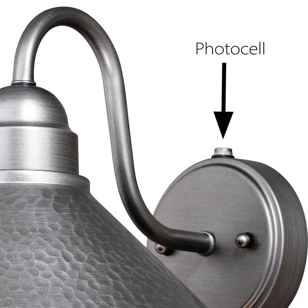 Vaxcel Lighting T0494 Outland One Light Outdoor Wall Mount Outdoor Pewter, Nickel, Silver