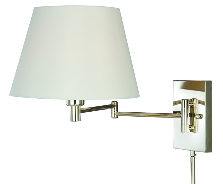 Vaxcel Lighting W0200 Chapeau One Light Swing Arm Wall Light Lamp Polished Nickel