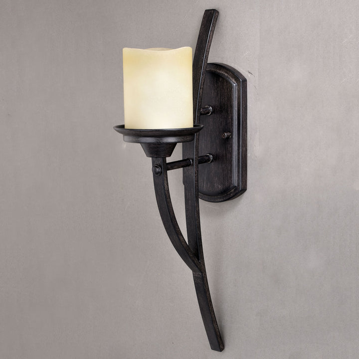 Vaxcel Halifax W0300 Wall Light - Black Walnut