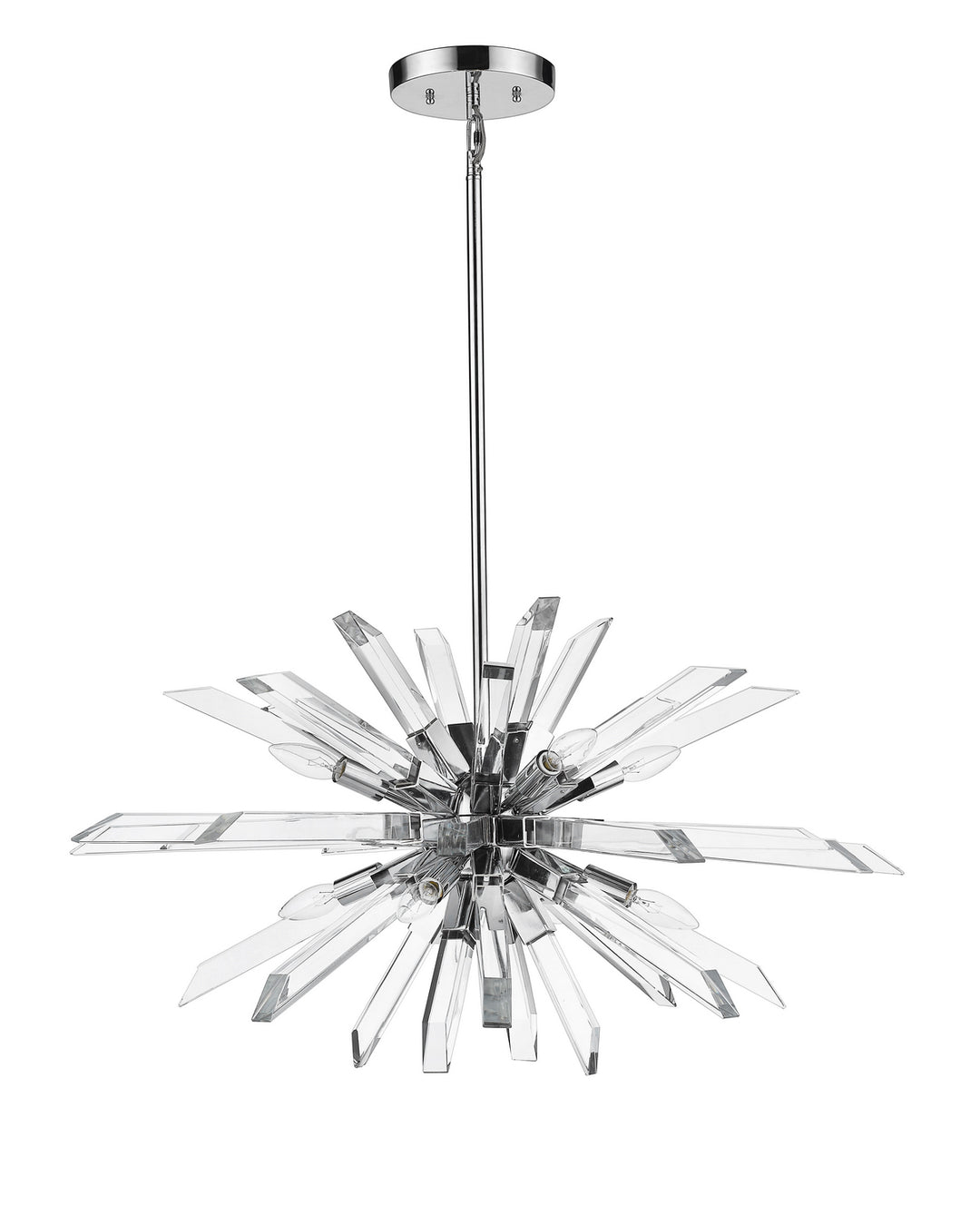 Z-Lite Burst 4003-8L-CH Chandelier Light - Chrome