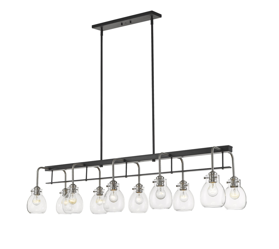 Z-Lite Kraken 466-10L-MB-BN Pendant Light - Matte Black / Brushed Nickel