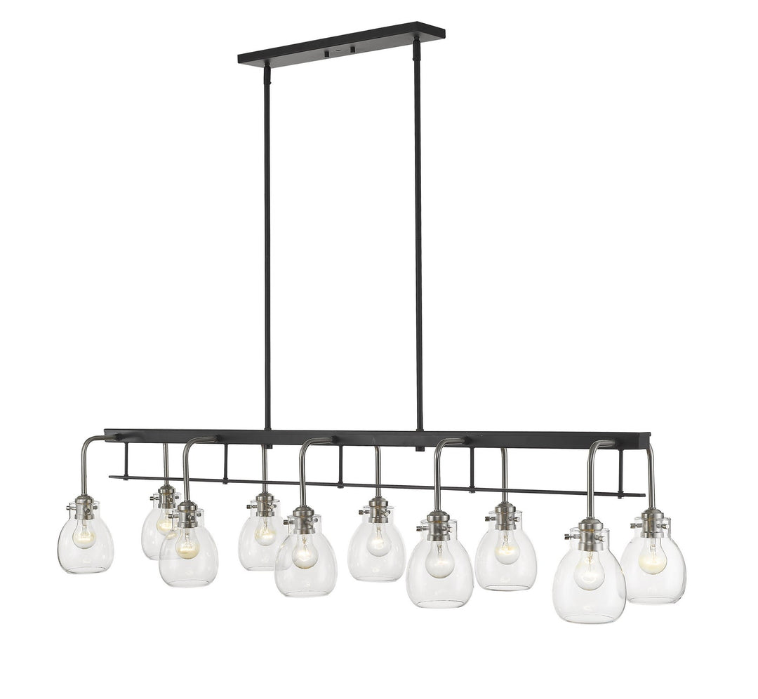 Z-Lite Kraken 466-10L-MB-BN Pendant Light - Matte Black / Brushed Nickel