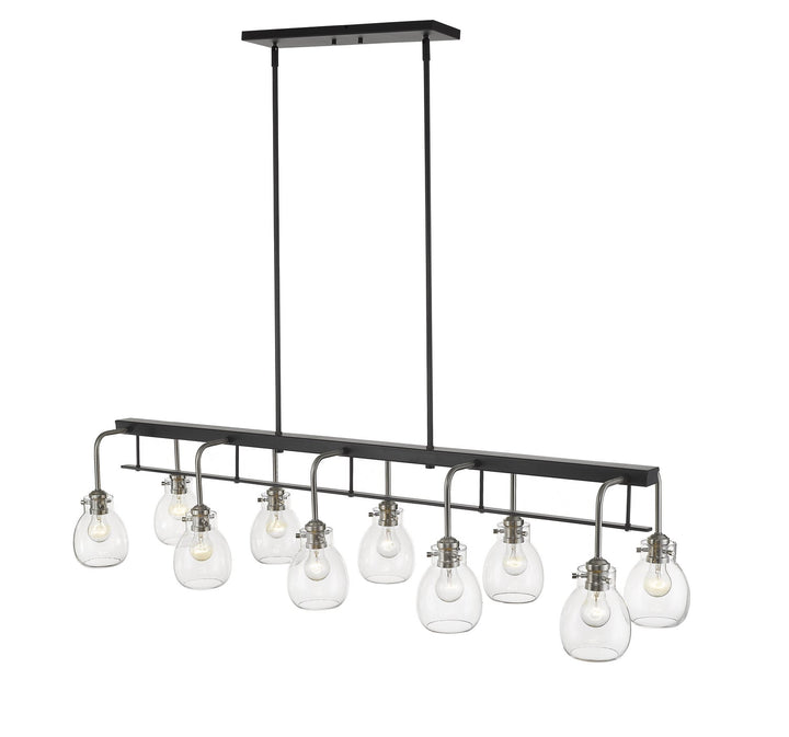 Z-Lite Kraken 466-10L-MB-BN Pendant Light - Matte Black / Brushed Nickel