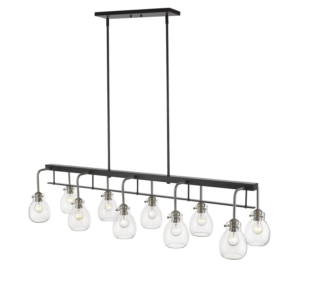 Z-Lite Kraken 466-10L-MB-BN Pendant Light - Matte Black / Brushed Nickel