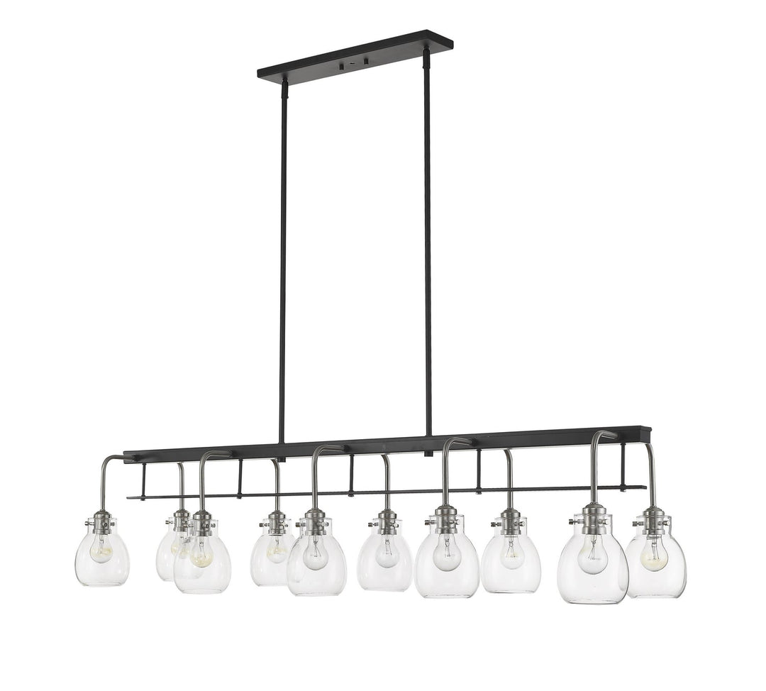 Z-Lite Kraken 466-10L-MB-BN Pendant Light - Matte Black / Brushed Nickel