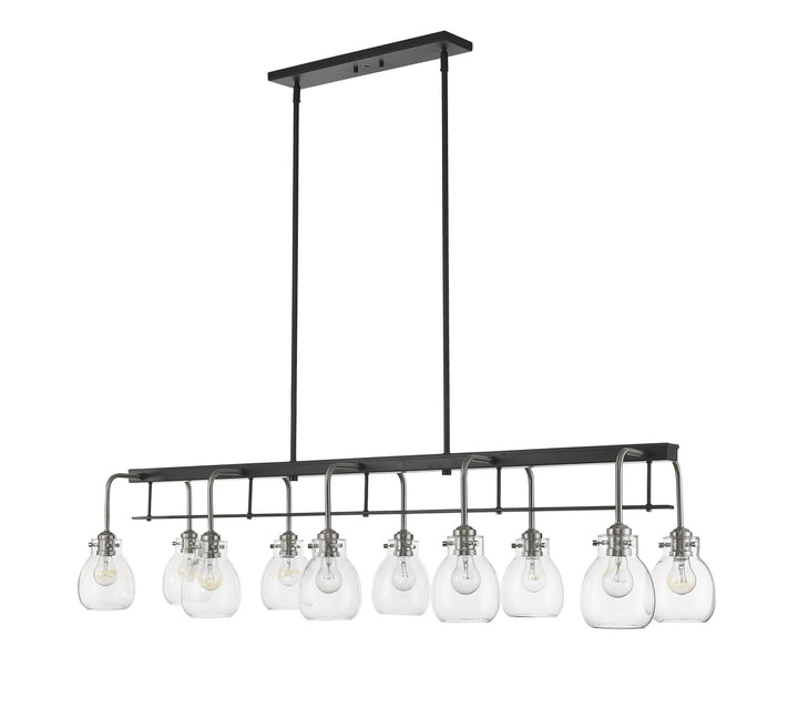 Z-Lite Kraken 466-10L-MB-BN Pendant Light - Matte Black / Brushed Nickel