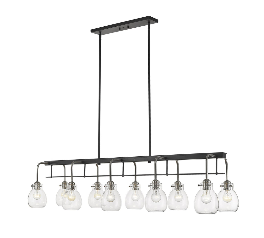 Z-Lite Kraken 466-10L-MB-BN Pendant Light - Matte Black / Brushed Nickel