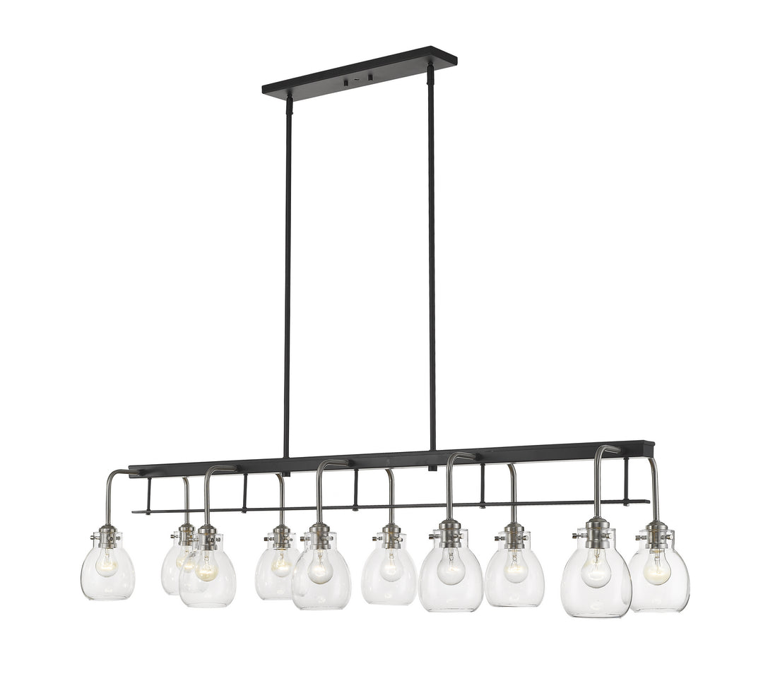 Z-Lite Kraken 466-10L-MB-BN Pendant Light - Matte Black / Brushed Nickel
