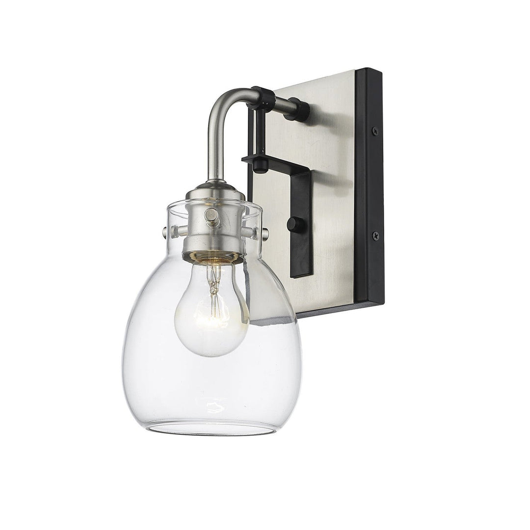 Z-Lite Kraken 466-1S-MB-BN Wall Sconce Light - Matte Black / Brushed Nickel