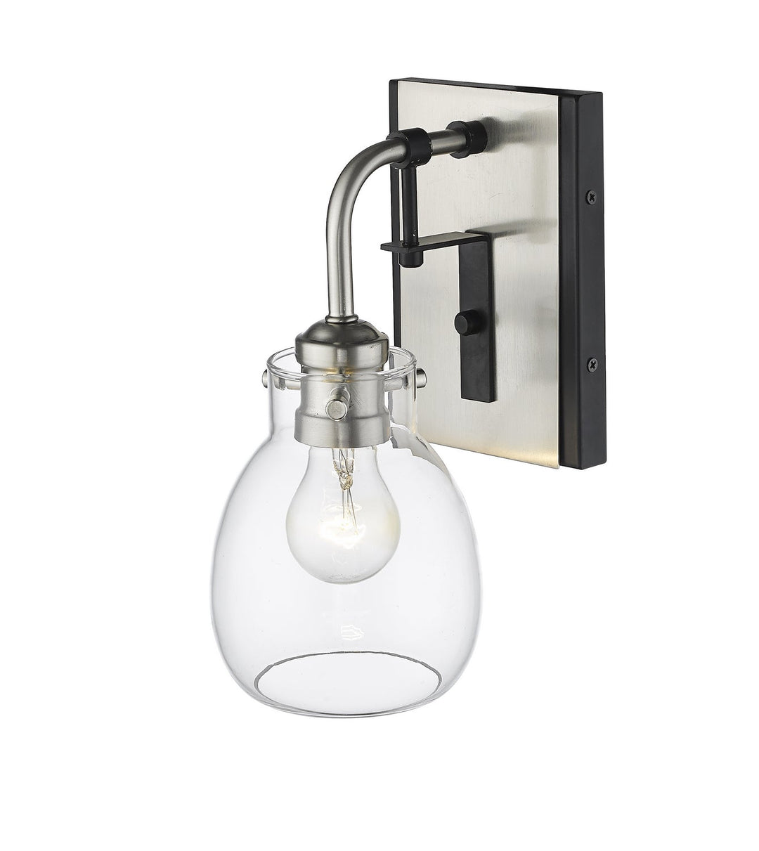 Z-Lite Kraken 466-1S-MB-BN Wall Sconce Light - Matte Black / Brushed Nickel