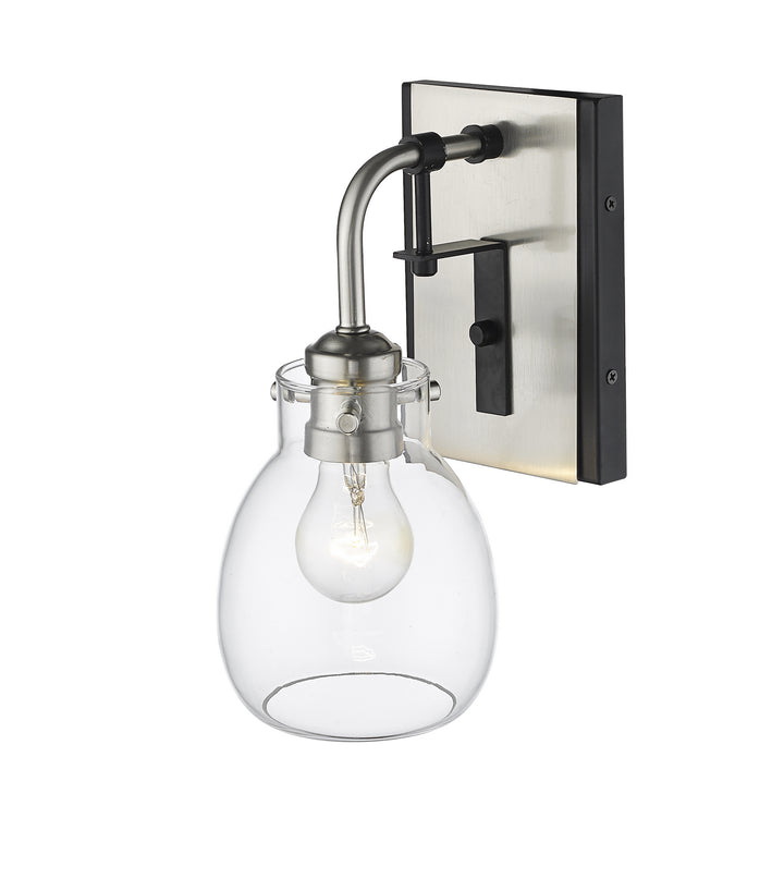 Z-Lite Kraken 466-1S-MB-BN Wall Sconce Light - Matte Black / Brushed Nickel