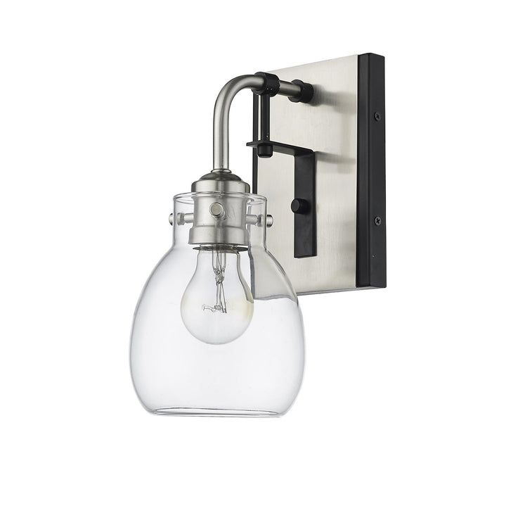 Z-Lite Kraken 466-1S-MB-BN Wall Sconce Light - Matte Black / Brushed Nickel