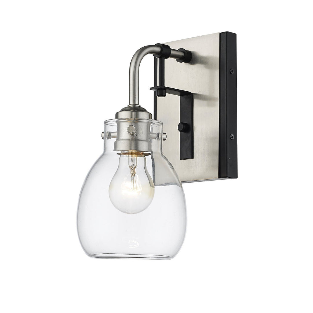 Z-Lite Kraken 466-1S-MB-BN Wall Sconce Light - Matte Black / Brushed Nickel