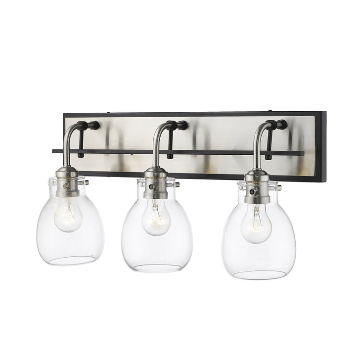 Z-Lite Kraken 466-3V-MB-BN Bath Vanity Light 22 in. wide - Matte Black / Brushed Nickel