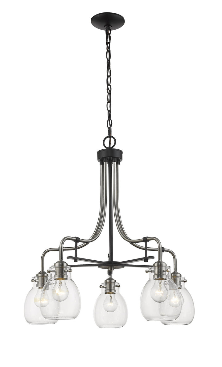 Z-Lite Kraken 466-5MB-BN Chandelier Light - Matte Black / Brushed Nickel