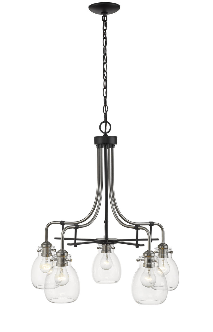 Z-Lite Kraken 466-5MB-BN Chandelier Light - Matte Black / Brushed Nickel