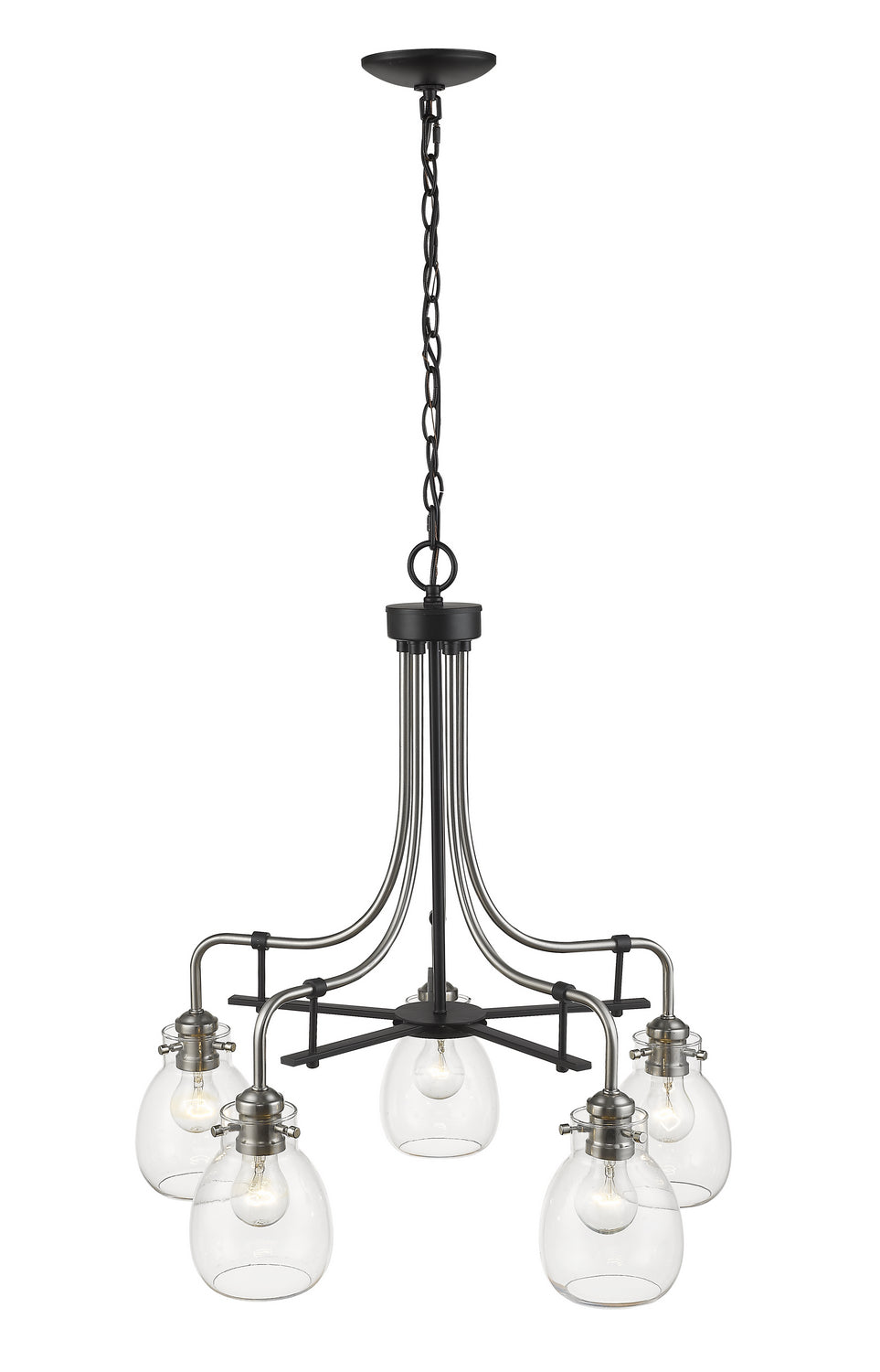 Z-Lite Kraken 466-5MB-BN Chandelier Light - Matte Black / Brushed Nickel