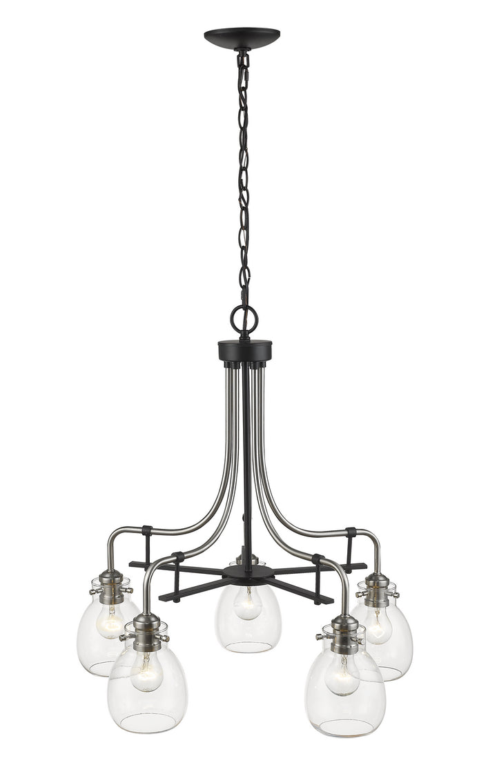 Z-Lite Kraken 466-5MB-BN Chandelier Light - Matte Black / Brushed Nickel