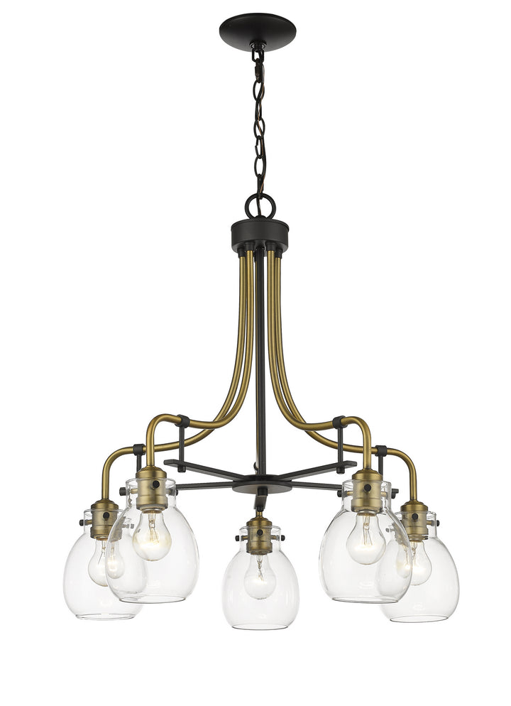 Z-Lite Kraken 466-5MB-OBR Chandelier Light - Matte Black / Olde Brass
