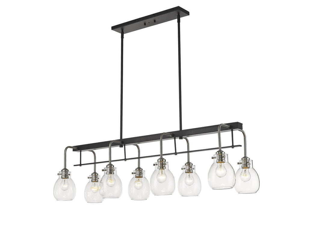 Z-Lite Kraken 466-8L-MB-BN Pendant Light - Matte Black / Brushed Nickel