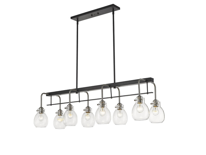 Z-Lite Kraken 466-8L-MB-BN Pendant Light - Matte Black / Brushed Nickel