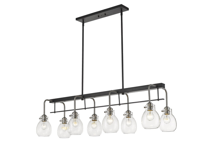 Z-Lite Kraken 466-8L-MB-BN Pendant Light - Matte Black / Brushed Nickel