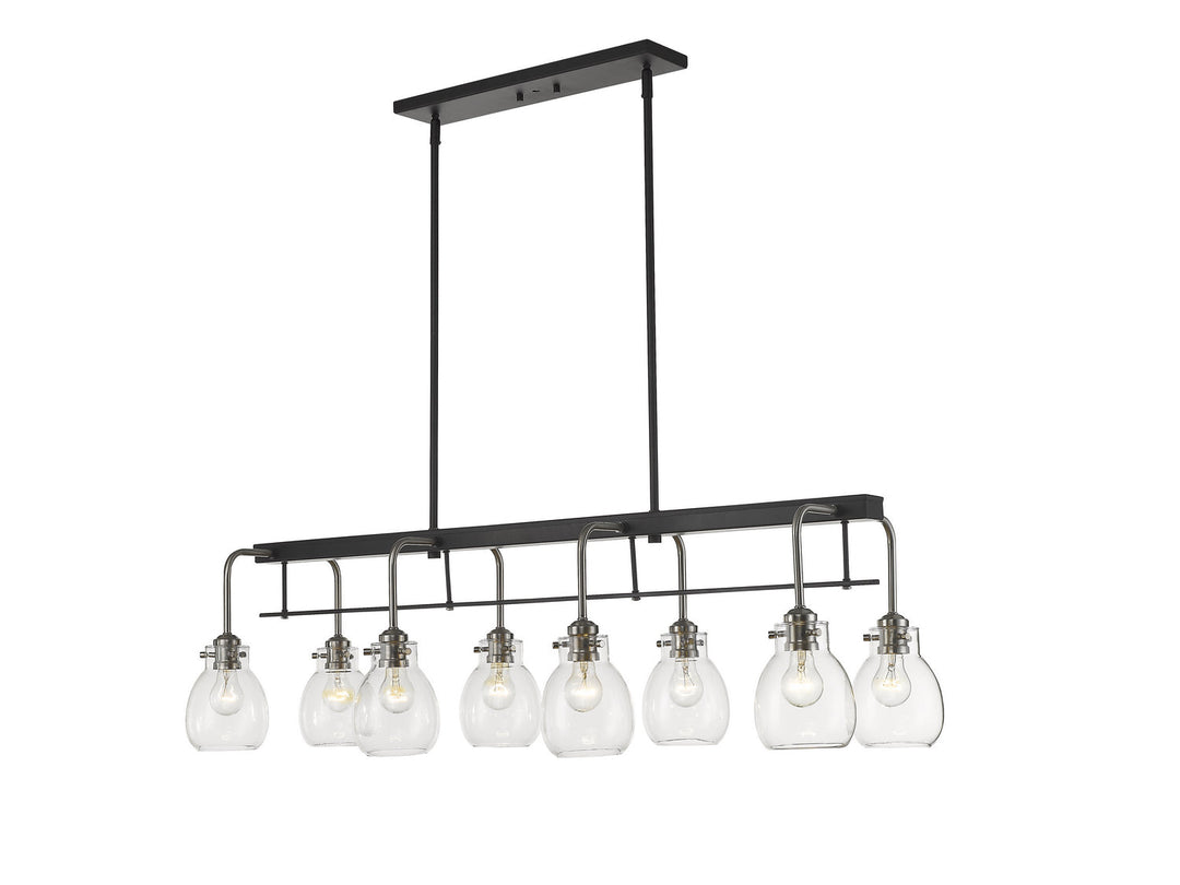 Z-Lite Kraken 466-8L-MB-BN Pendant Light - Matte Black / Brushed Nickel