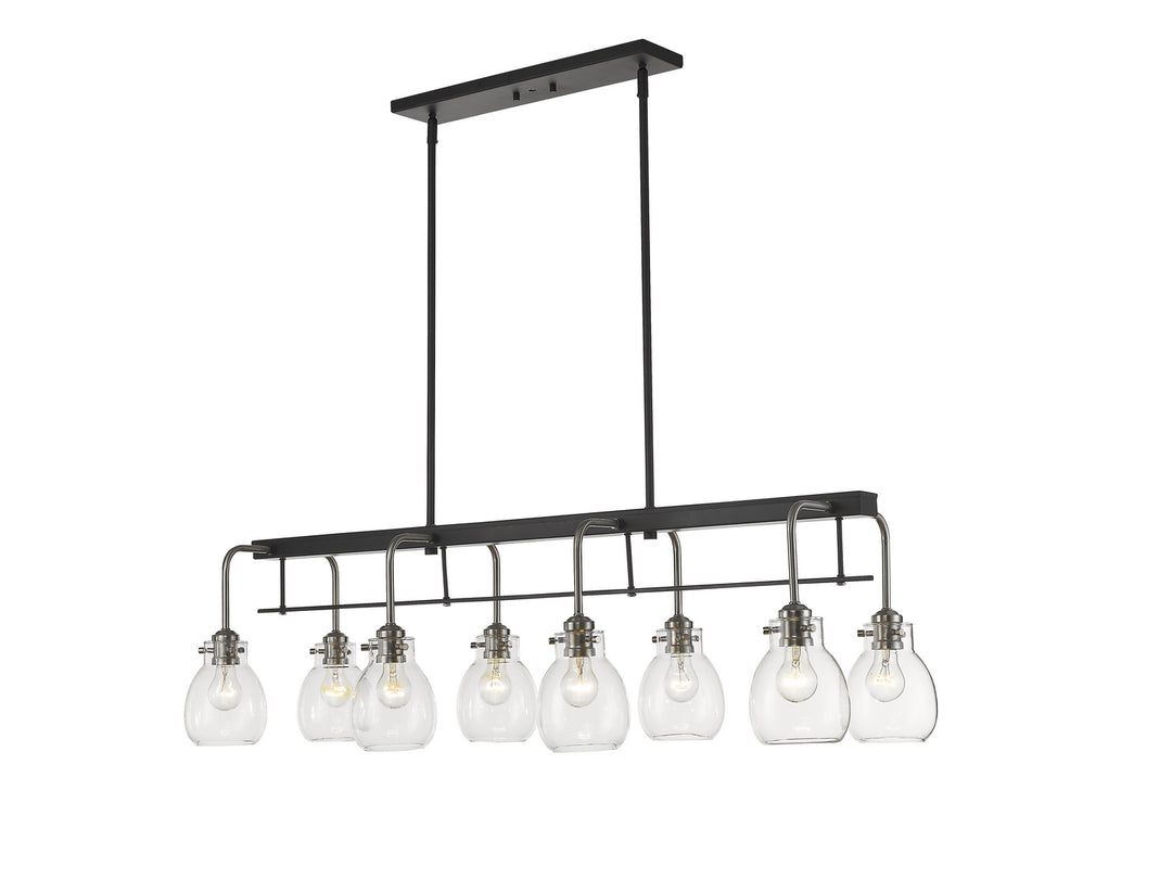 Z-Lite Kraken 466-8L-MB-BN Pendant Light - Matte Black / Brushed Nickel
