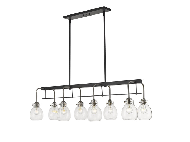 Z-Lite Kraken 466-8L-MB-BN Pendant Light - Matte Black / Brushed Nickel