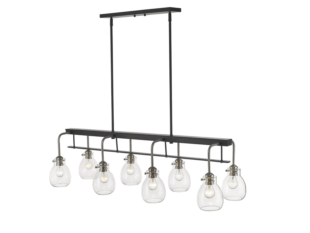 Z-Lite Kraken 466-8L-MB-BN Pendant Light - Matte Black / Brushed Nickel