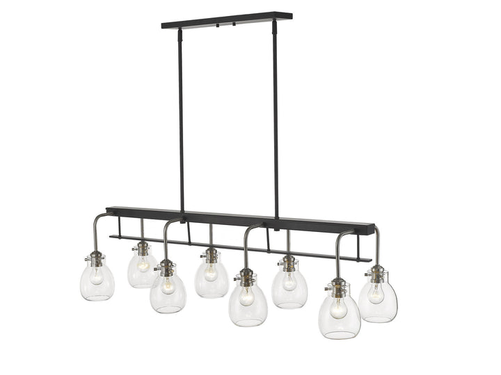 Z-Lite Kraken 466-8L-MB-BN Pendant Light - Matte Black / Brushed Nickel