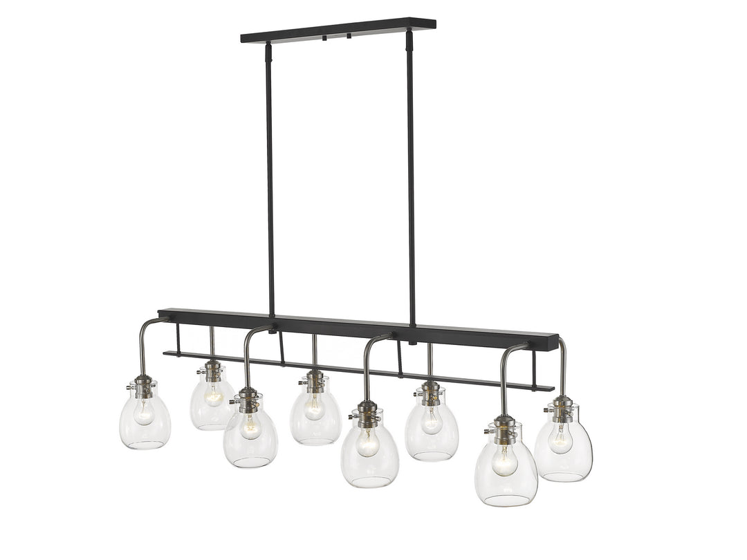 Z-Lite Kraken 466-8L-MB-BN Pendant Light - Matte Black / Brushed Nickel