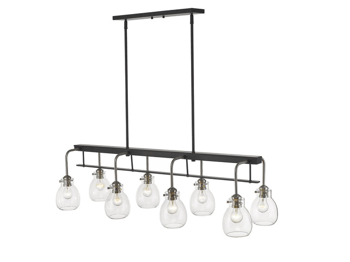 Z-Lite Kraken 466-8L-MB-BN Pendant Light - Matte Black / Brushed Nickel