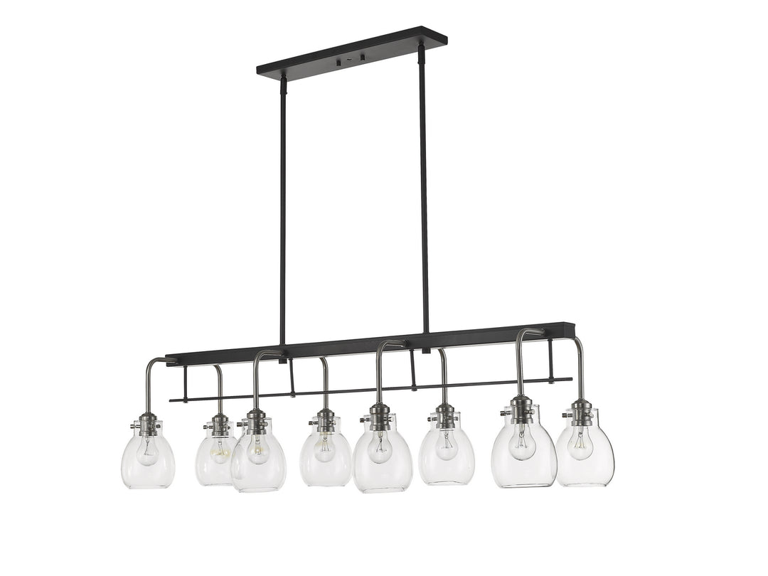 Z-Lite Kraken 466-8L-MB-BN Pendant Light - Matte Black / Brushed Nickel
