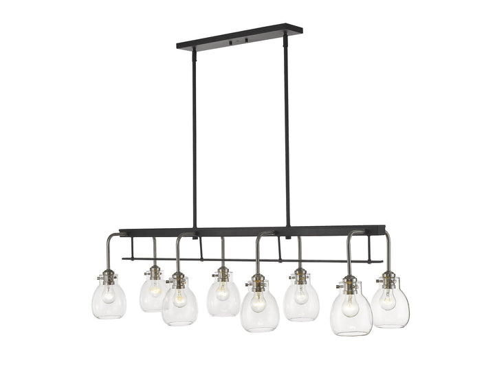 Z-Lite Kraken 466-8L-MB-BN Pendant Light - Matte Black / Brushed Nickel